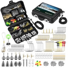 by KastKing Compact Fishing Tackle Kit for Bass 182pcs Terminal Tackle Kit