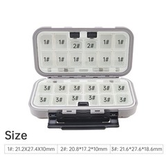Fishing Lure Box Bait Hooks Storage Case Organizer Fishing Tackle Trays, Large