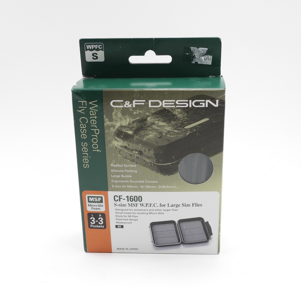 C &F Design Waterproof Fly Box Case. CF-1600. S-Size. Made in Japan.