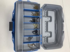 New Tackle Box With Hooks Swivels And More