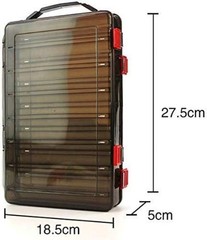 Fishing Lure Storage Box with Clear Visibility and 14 Slots for Organization