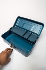 My Buddy No. 1351 Blue Metal Tackle Box Hard Case, 1 Pocket, MPN 1351 vintage