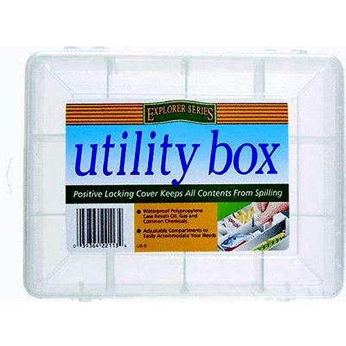 South Bend Tackle Box 12 Compartment Clear 7 x 5 Plastic Utility Storage Tray