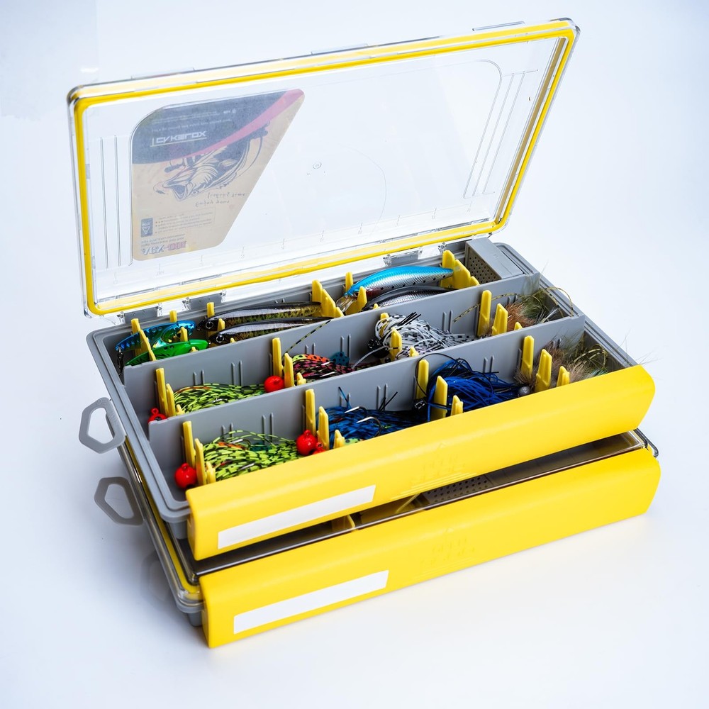 Tcakelox Deluxe Waterproof Fishing Tackle Organizer 3600/3700 w/ Dividers (2-Pk)