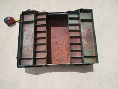Antique Grip Loc Walton Products Metal Tackle Box
