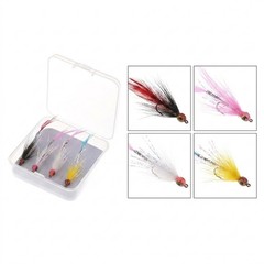 4pcs For Fork Tail Lures 29×10.6mm Plastic Fishing Bait with High Carbon Hook