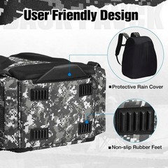 Fishing Tackle Backpack with Rod Holders & 4 Tackle Boxes, 42L Outdoor Fishin…