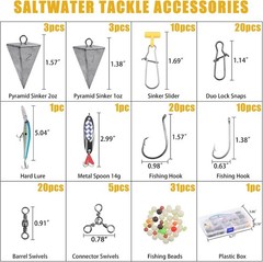 Comprehensive 136pc Saltwater Fishing Tackle Kit – Perfect for Enthusiasts