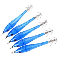 Luminous Squid Fishing Hook Needle 9cm 5 5g Strong Swivels for Wood Shrimp 5pcs