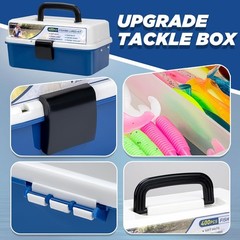 400Pcs Fishing Lure Tackle Box Kit for Fresh Saltwater Set With Large 3Layer Box