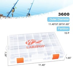 4-Pack 3600 Fishing Tackle Boxes, Four 3600(Tray Size: 11.49″x7.28″x1.65″)