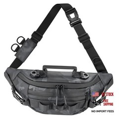 Fishing Waist Pack, Fishing Tackle Bag Waterproof Fanny Black Camo-REGULAR
