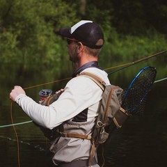 Fly Fishing Chest Pack with 2 Back Panel Options,Net Holder,Tackle Storage Ch…