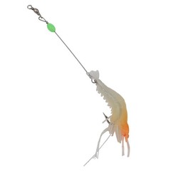 Fishing Soft Lure Artificial Shrimp With Silicone Body Hook and Swivels