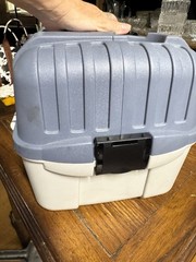 flambeau outdoors large hard plastic fishing tackle box organizer