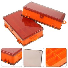 2 Pcs Fish Bait Organizer Double Layer Fishing Lure Boxes Holder Storage