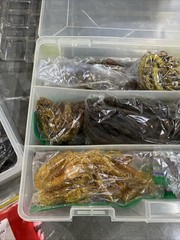 Massive Plano Tackle box Full Of Soft Plastic Fishing Lures Zoom Powerbait
