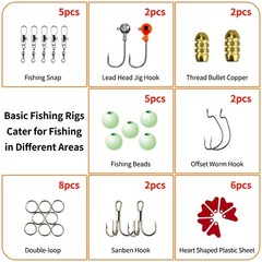 GOANDO Fishing Lures Kit for Freshwater Bait Tackle Bass 78pcs, 78