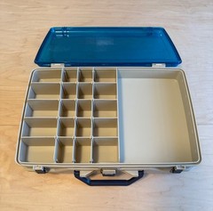 PlLANO AQUA BLUE & SANDSTONE TWO TIER SATCHEL TACKLE BOX