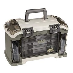 Plano Elite Series Ultimate Angled Tackle One Size, Graphite & Sandstone