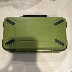 Green/Clear Plastic Fishing Tackle Box Organizer with Removable Dividers