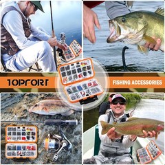 Fishing Accessories Kit Tackle Box Hooks Weights Sinkers Gear Equipment