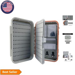 Portable 4-Layer Fly Fishing Tackle Box – Clear Waterproof Design 6.1 x 4.1 inch