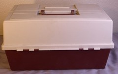 Plano 8606 Tackle Box 2 Sided 6 Trays Accordion Locking Fishing Storage Vintage
