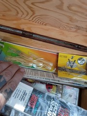 Vintage Hoffman’s Wood Fly Fishing Tackle Box Cod Fishing Rockfish Full Box Bass