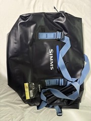 Simms Dry Creek Duffel S 60L Waterproof Bag Admiral Blue NWT Roll Top