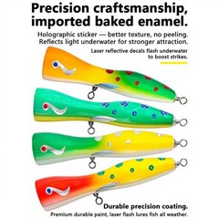 20cm 85g Wooden Popper Lure with Deep Concave Lip for Aggressive Strike