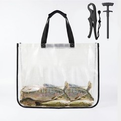 3-In-1 Fish Tote Fishing Tournament Weigh In Bag Fish Thick Durable Clear Poly