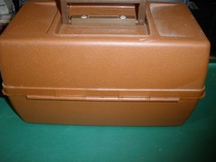 Vintage Old Pal Woodstream 1060 Folding 3 Folding Tray Brown Fishing Tackle Box