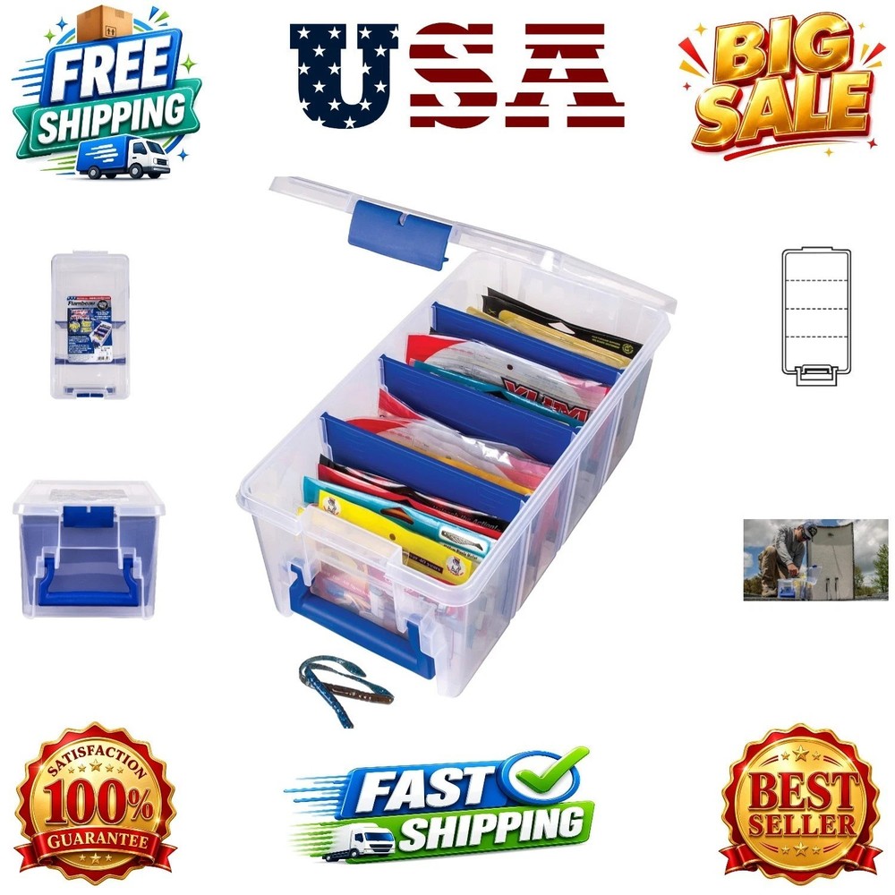 Outdoors 4510 Clear Fishing Organizer – Super Half Satchel Soft Fishing Lure …