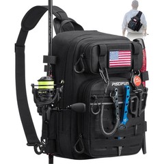Compact Fishing Backpack Tackle Bag with 2 Rod Holders – Ideal for Adventures