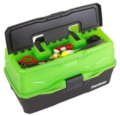 Outdoors 6383FG Classic Tray Portable 3-Tray Tackle Box Frost Green/Black
