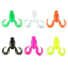 Curly Leg Floating Frog Lure Set 6 Colors Silicone 4cm 1 9g for Largemouth Bass