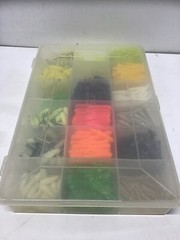 Plano Molding Co. Fishing Tackle Tray 7.25”x11” With Plastic Swim Baits #10