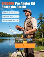 Large 3-Layer Fishing Tackle Box with Tackle Included, All-in-One 417 Pcs