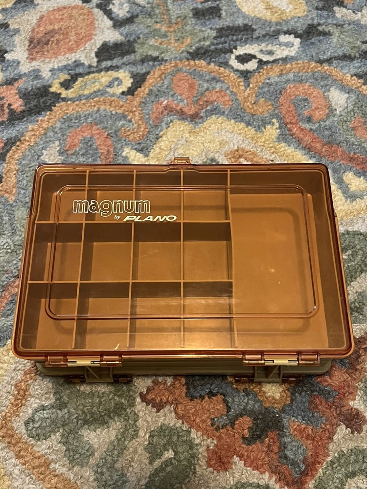 Vintage Plano 2-sided tackle storage organizer box