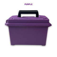 Purple Waterproof Dry Box Storage Case w/ Gasket Seal Handle Camping Ammo