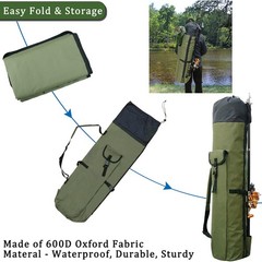 Fishing Rod Case Pole Bag Reel Case Large Capacity Waterproof Carry Bag