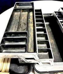 VTG UMCO 900 U Black Fishing Tackle Box 4Tray Hard Case Made in USA Watertown MN