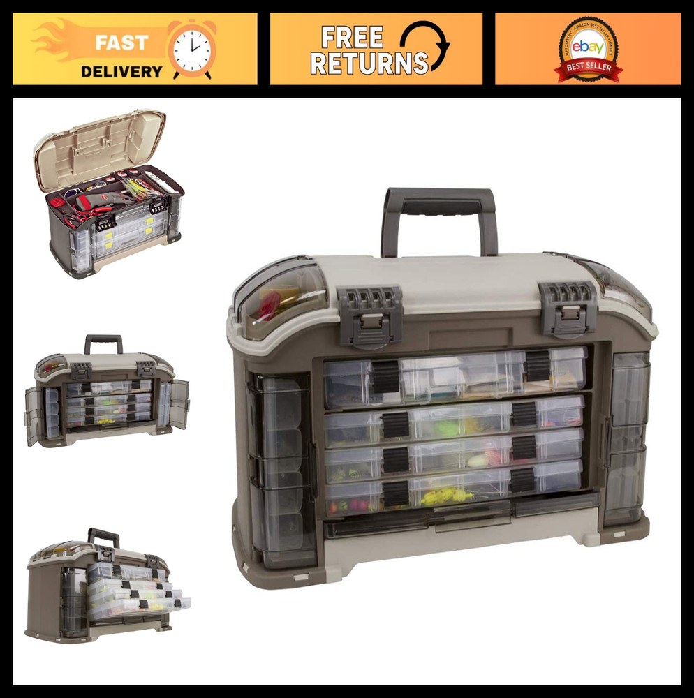 Angled Fishing Tackle Storage System – 7 Stowaways, Premium Organizer, One Size