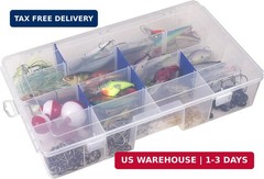 7004R Tuff Tainer, Fishing Tackle Tray Box, Includes [9] Zerus, 16 Compartments