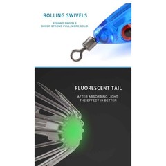 Fluorescent Tail Fishing Needle Light Absorption Round Umbrella Design