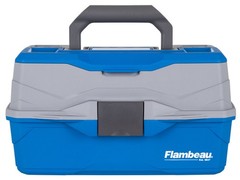 Flambeau Outdoors 6382TB 2-Tray – Classic Tray Tackle Box – Blue/Gray