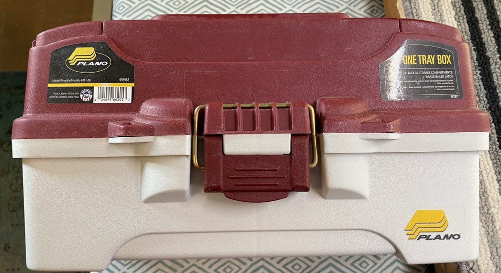 Plano 6201-06 1-Tray Tackle Box 13″x7″x7″ With Some Tackle Barely Used