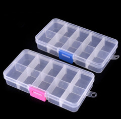 10 Compartments Portable Transparent Plastic Fishing Lure Storage Box Case