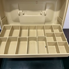 Plano Tackle Box Green Tan Vintage 4100 1980’s Storage Case Made USA 1 Tray